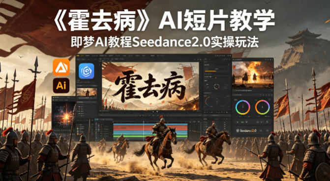 《霍去病》AI短片教学，即梦AI教程Seedance2.0实操玩法-卡益网激活码商城