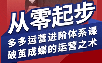 拼多多运营进阶系统课，从零起步，多多运营进阶体系课，破茧成蝶的运营之术(更新26年4月)-卡益网激活码商城