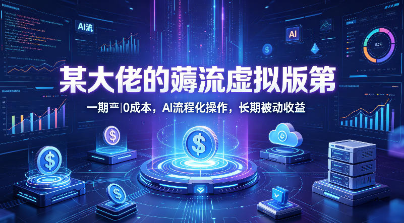 某大佬的薅流虚拟版第一期丨0成本，AI流程化操作，长期被动收益-卡益网激活码商城