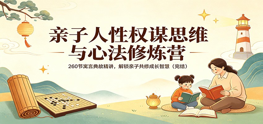 亲子人性权谋思维与心法修炼营：260节寓言典故精讲，解锁亲子共修成长智慧(完结)-卡益网激活码商城