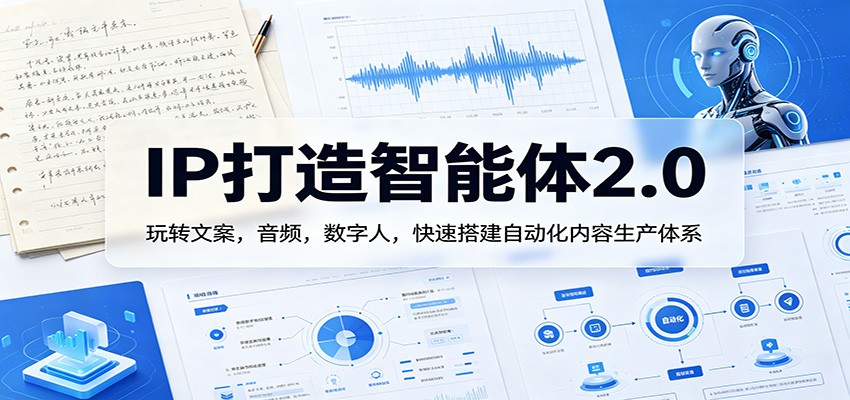 IP打造智能体2.0：玩转文案，音频，数字人，快速搭建自动化内容生产体系-卡益网激活码商城