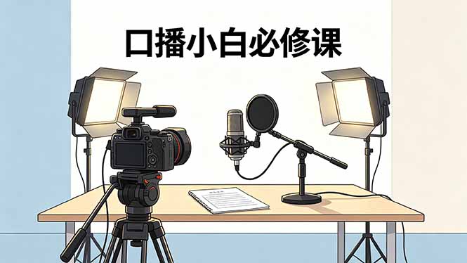 口播小白必修课：录像收音灯光设备+脚本撰写，搭专业级录制场景-卡益网激活码商城