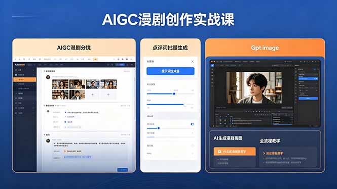 AIGC漫剧创作实战课，提示词批量生成分镜剧本，Gpt image+维洛全流程教学助你AI变现-卡益网激活码商城