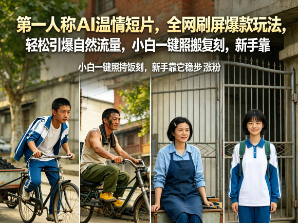 第一人称AI温情短片，全网刷屏爆款玩法，轻松引爆自然流量，小白一键照搬复刻，新手靠它稳步涨粉-卡益网激活码商城