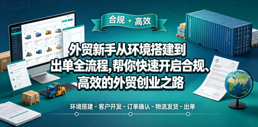外贸新手从环境搭建到出单全流程，帮你快速开启合规、高效的外贸创业之路-卡益网激活码商城
