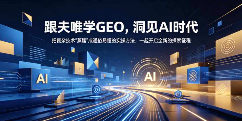 跟夫唯学GEO，洞见AI时代，把复杂技术“蒸馏”成通俗易懂的实操方法，一起开启全新的探索征程-卡益网激活码商城
