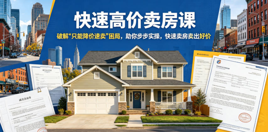 快速高价卖房课，破解“只能降价速卖”困局，助你步步实操，快速卖房卖出好价(更新2026)-卡益网激活码商城
