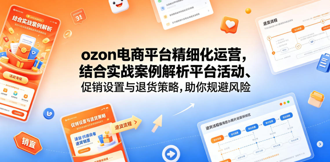 ozon电商平台精细化运营，结合实战案例解析平台活动、促销设置与退货策略，助你规避风险、提升销量-卡益网激活码商城