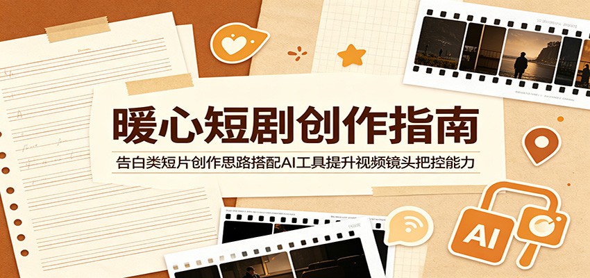 暖心短剧创作指南：告白类短片创作思路搭配AI工具提升视频镜头把控能力-卡益网激活码商城
