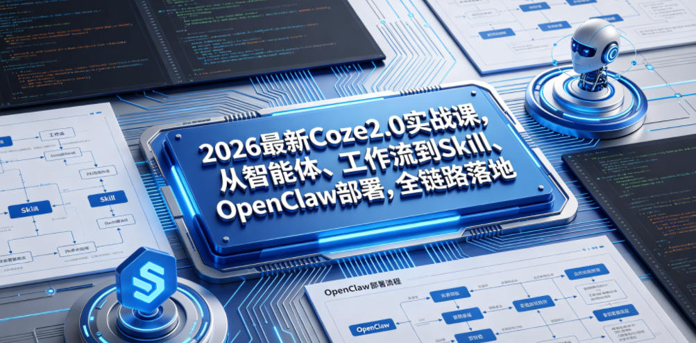2026最新Coze2.0实战课，从智能体、工作流到Skill、OpenClaw部署，全链路落地-卡益网激活码商城