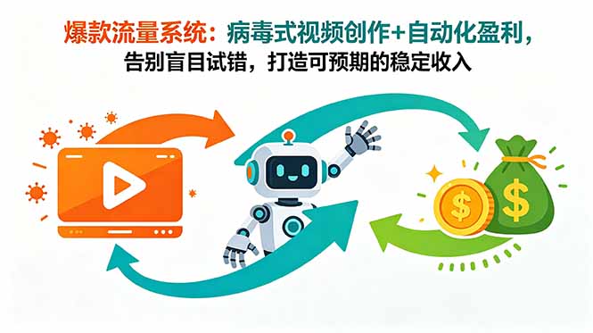 爆款流量系统：病毒式视频创作+自动化盈利，告别盲目试错，打造可预期的稳定收入-卡益网激活码商城