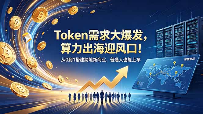 Token需求大爆发，算力出海迎风口！从0到1搭建跨境新商业，普通人也能上车-卡益网激活码商城