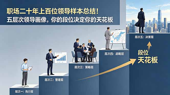 付费文章：职场二十年上百位领导样本总结！五层次领导画像，你的段位决定你的天花板-卡益网激活码商城