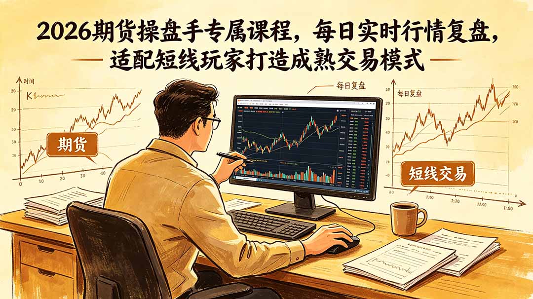 2026期货操盘手专属课程-更新6月，每日实时行情复盘，适配短线玩家打造成熟交易模式-卡益网激活码商城
