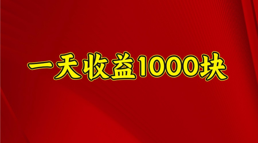 一天收益1000块，2025全网首发-卡益网