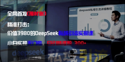 精准打击：价值3980的DeepSeek私域引流实操课，小白实操无门槛，日引精准粉300+-卡益网