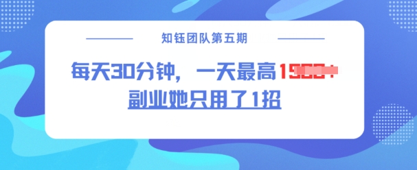副业她只用了1招，每天30分钟，无脑二创，一天最高1.5k-卡益网