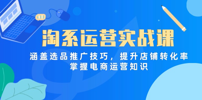 淘系运营实战课，涵盖选品推广技巧，提升店铺转化率，掌握电商运营知识-卡益网