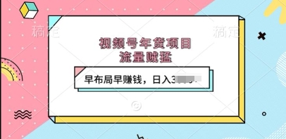 视频号年货项目，流量贼猛，早布局早挣钱，日入上k【揭秘】-卡益网