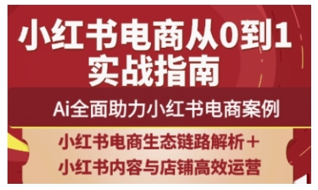 2025小红书电商全链路运营，Ai全面助力小红书电商案例-卡益网