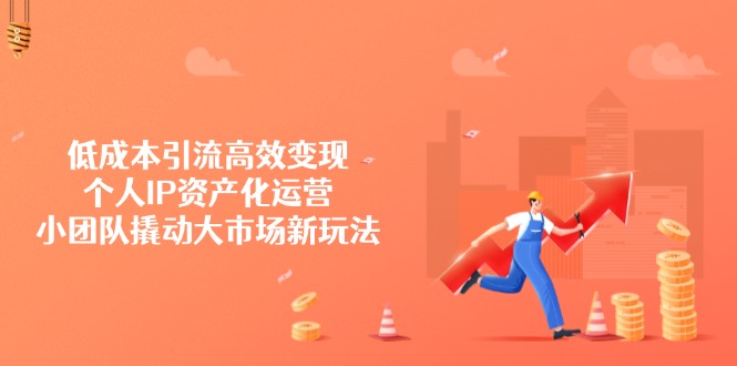 低成本引流高效变现，个人IP资产化运营，小团队撬动大市场新玩法-卡益网