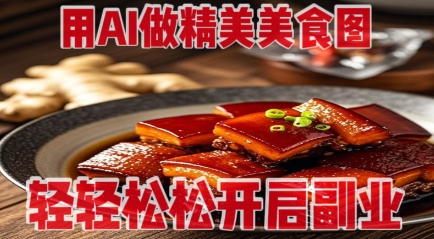 用AI做精美美食图，无需专业设备拍摄，轻轻松松开启副业-卡益网