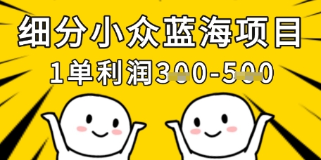 细分小众蓝海项目，一单利润3张，每月收入稳定过1w+-卡益网