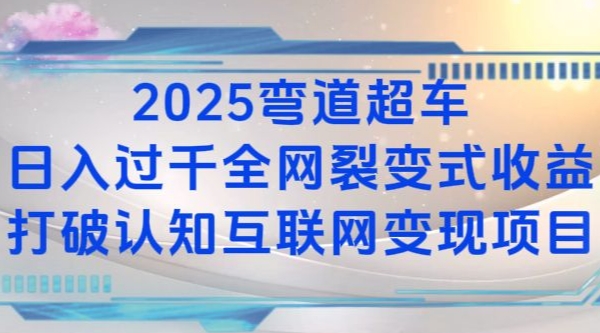 2025弯道超车日入过K全网裂变式收益打破认知互联网变现项目【揭秘】-卡益网