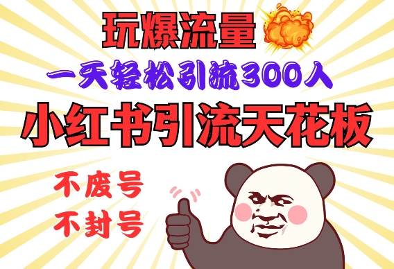 小红书引流天花板，玩爆流量，一天轻松引流300人，安全操作-卡益网