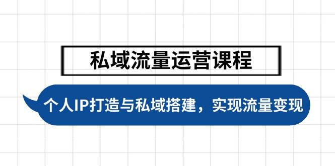 私域流量运营课程，个人IP打造与私域搭建，助力学员实现流量变现-卡益网