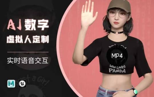 Ai数字人虚拟(智能体)实时语音交互特训营，​自行定制超写实角色AI数字人交互技术-卡益网