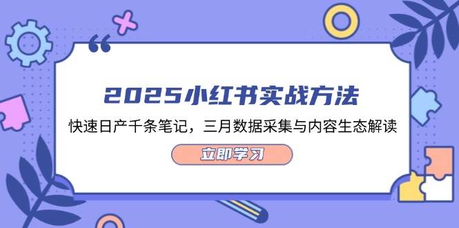 2025小红书实战方法，快速日产千条笔记，三月数据采集与内容生态解读-卡益网