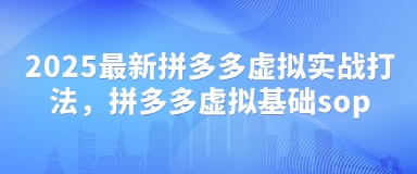 2025最新拼多多虚拟实战打法，拼多多虚拟基础sop-卡益网