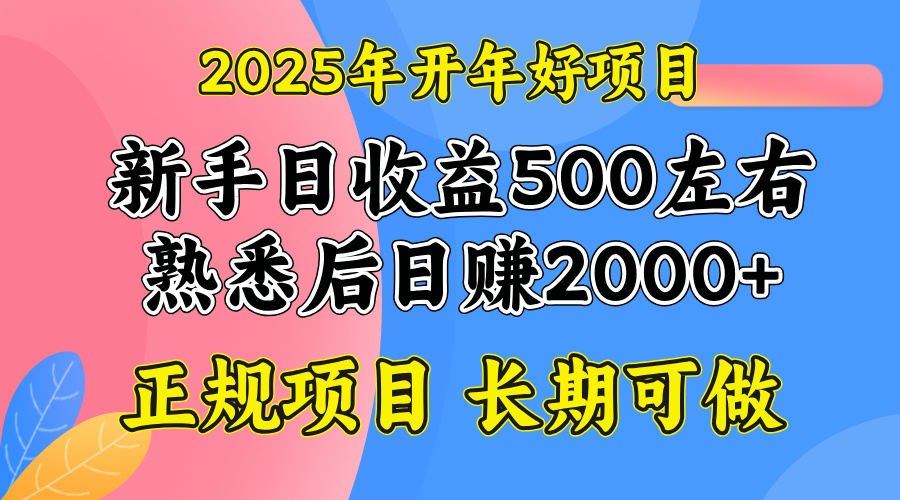 2025开年好项目，单号日收益2000左右-卡益网