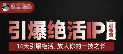 引爆绝活IP训练营，14天引爆绝活，放大你的一技之长-卡益网
