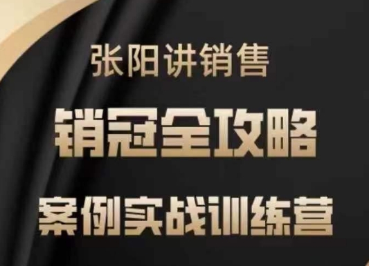 张阳讲销售实战训练营，​案例实战训练，销冠全攻略-卡益网