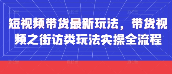 短视频带货最新玩法，带货视频之街访类玩法实操全流程-卡益网