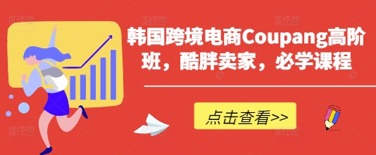 韩国跨境电商Coupang高阶班，酷胖卖家，必学课程-卡益网