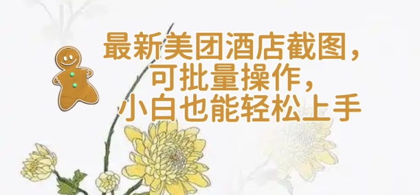 【轻云】最新美团酒店截图，可批量操作，小白也能轻松上手-卡益网
