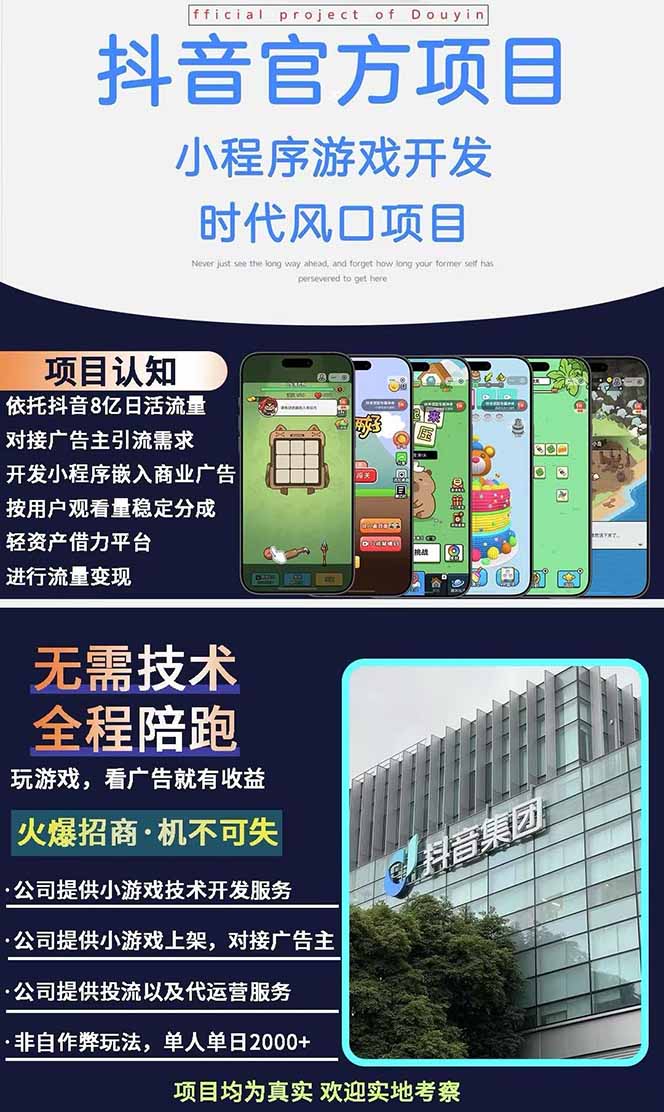 图片[1]-2025最热抖音官方项目 Ai时代风口项目小程序游戏开发 实测单个游戏日收…-卡益网