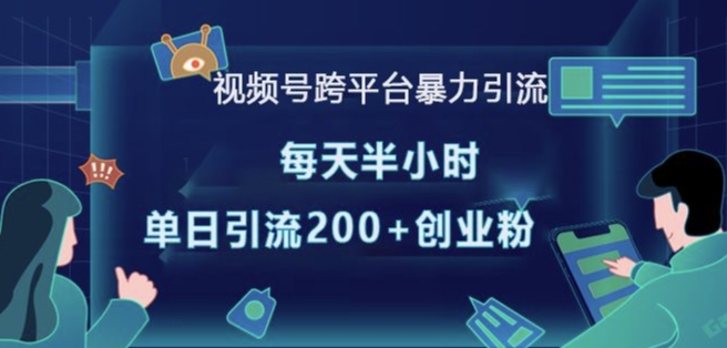视频号跨平台暴力引流，每天半小时，单日引流200+精准创业粉-卡益网