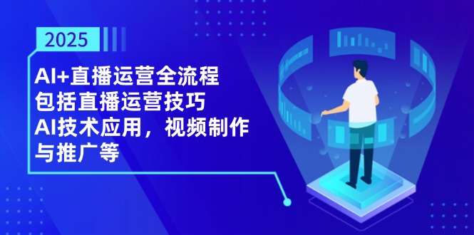 2025AI+直播运营全流程，包括直播运营技巧，AI技术应用，视频制作与推广等-卡益网