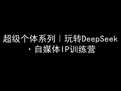 超级个体系列，玩转DeepSeek·自媒体IP训练营，deepseek教程-卡益网